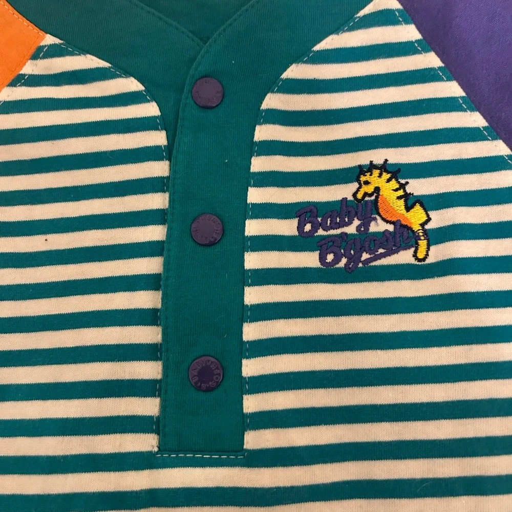 NWT Vintage Early 90’s Baby B’gosh Striped Romper/6-9 Months